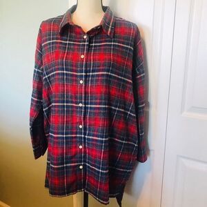 PEACH LOVE CALIFORNIA long sleeve flannel jacket‎ shacket pockets. Size small